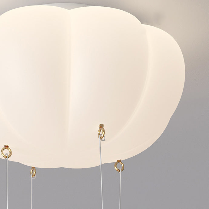 Lumière de plafond LED pour chambre à coucher en forme de montgolfière avec ours en fer citrouille pour enfants de simplicité moderne 