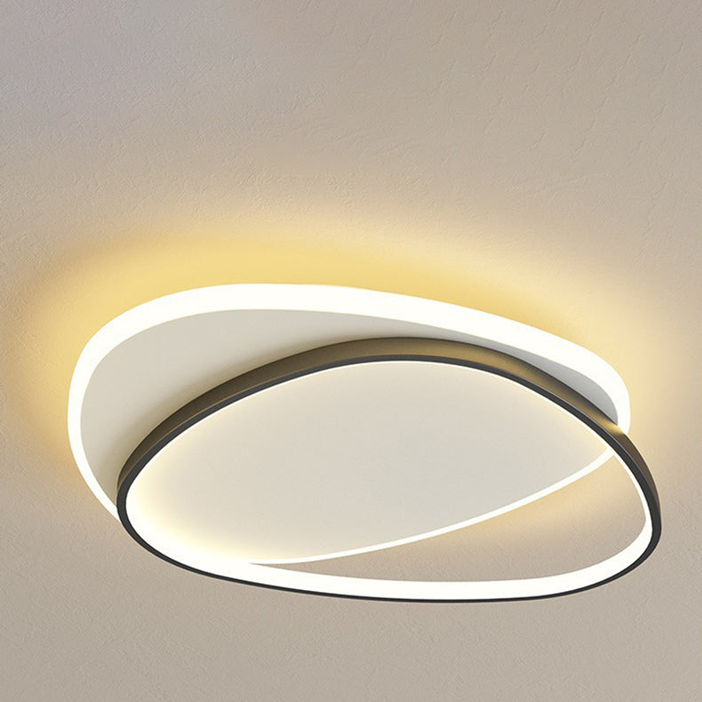 Moderne minimalistische Dreieck ovale Acryl Eisen LED Unterputz Deckenleuchte für Wohnzimmer 