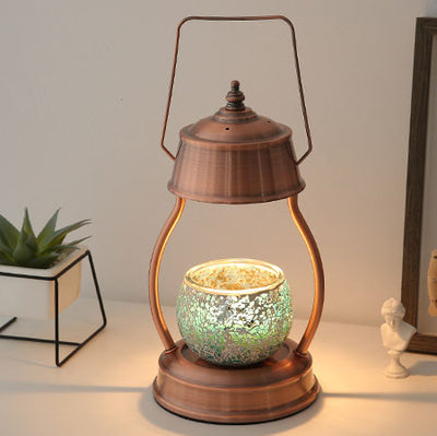 Contemporary Retro Metal Lantern 1-Light Melting Wax Table Lamp For Bedroom