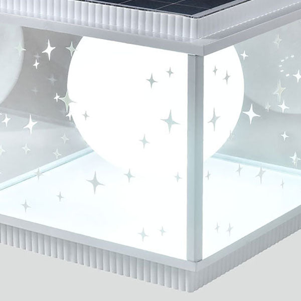 Moderne Schlichtheit Aluminiumlegierung Glas Quadratische Kugel LED Außenlandschaftsleuchte für den Garten 