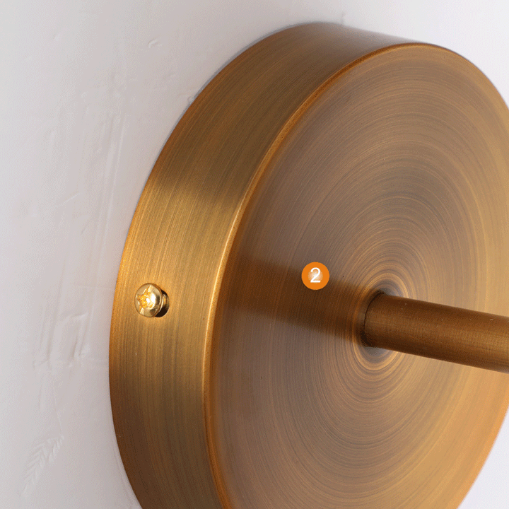 Moderne minimalistische Säule Stoff Kupfer 2-Licht Wandleuchte Lampe für Wohnzimmer 
