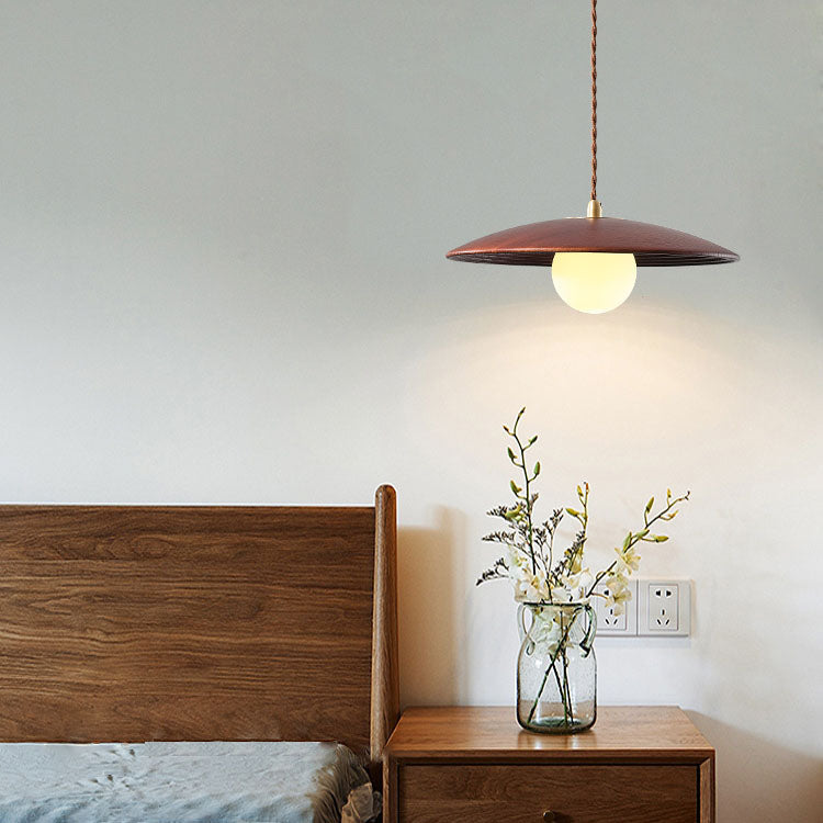 Modern Minimalist Log Long Line Circular 1-Light Pendant Light