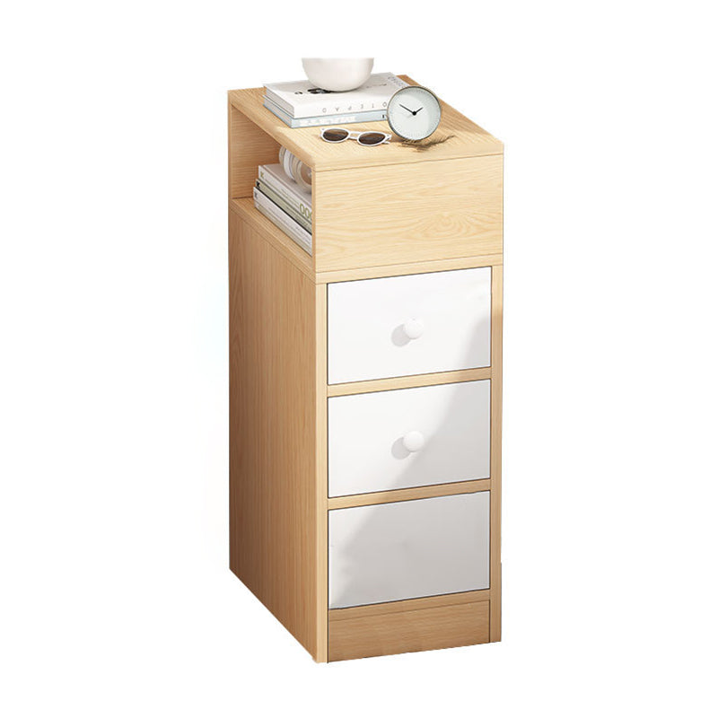 Moderner minimalistischer rechteckiger Platten-Nachttisch mit 1/2/3 Schubladen für die Bettseite 