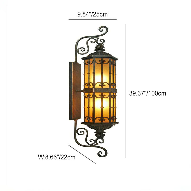 Contemporary Creative Glass Strip 1-Light Outdoor Wall Sconce Lamp For Garden