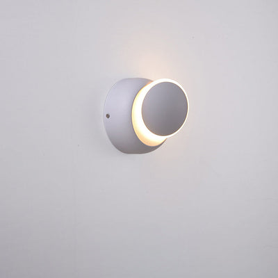 Moderne unbedeutende runde drehbare Aluminium-PC-LED-Wandleuchterlampe für Schlafzimmer
