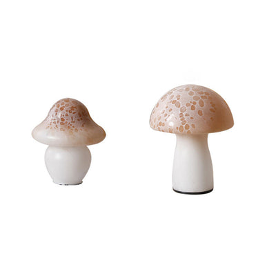 Modern Art Deco Skinny Spotted Mushroom Glass 1-Light Table Lamp For Bedroom
