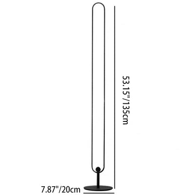 Black Ring 1-Light LED Floor Lamps