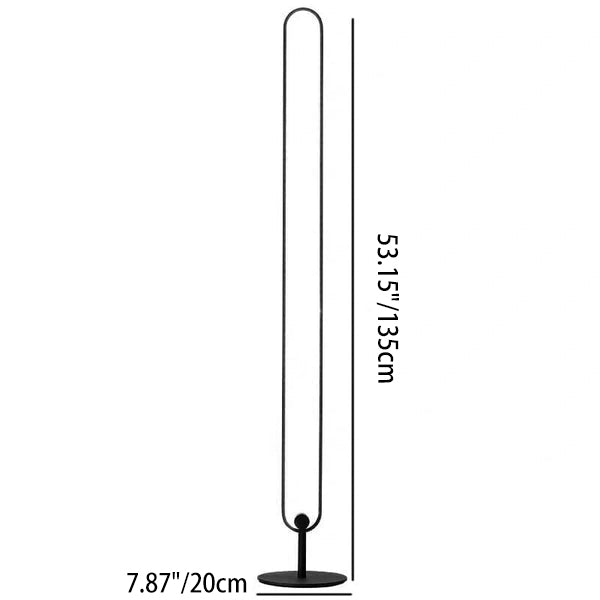 Black Ring 1-Light LED Floor Lamps