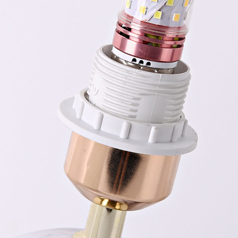 Moderne minimalistische runde plissierte Keramik-PVC-Tischlampe mit 1 Licht für Schlafzimmer 