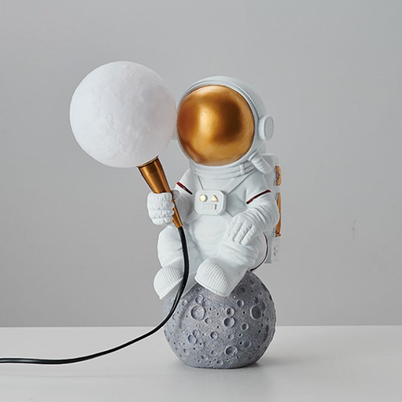Zeitgenössische kreative Cartoon Astronaut Harz ABS 1-Licht Wandleuchte Lampe für Schlafzimmer 