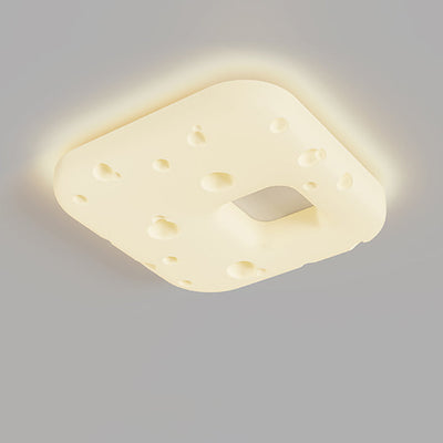 تصميم ملفات تعريف الارتباط الكريمية النوردية المعاصرة مربع PE ظل LED ضوء سقف مثبت لغرفة المعيشة 