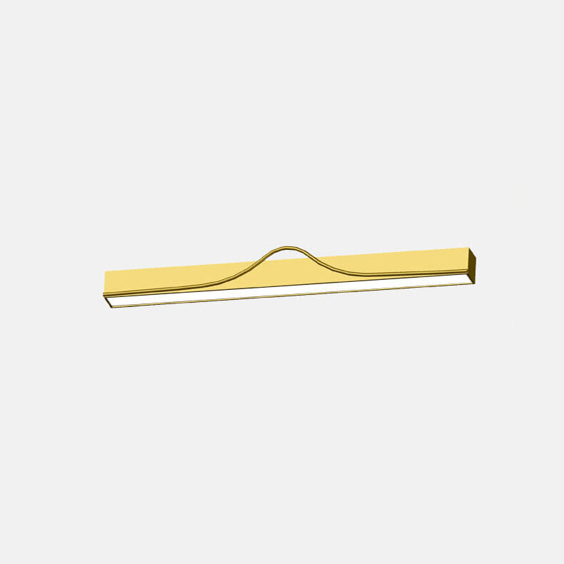 Modern Mid-Century Gold Strip Electroplated Iron Acrylic LED Wall Sconce Lamp For Living Room
