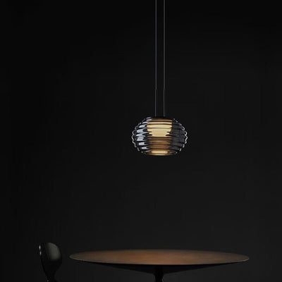 Modern Minimalist Oval Metal Acrylic Glass LED Pendant Light For Living Room