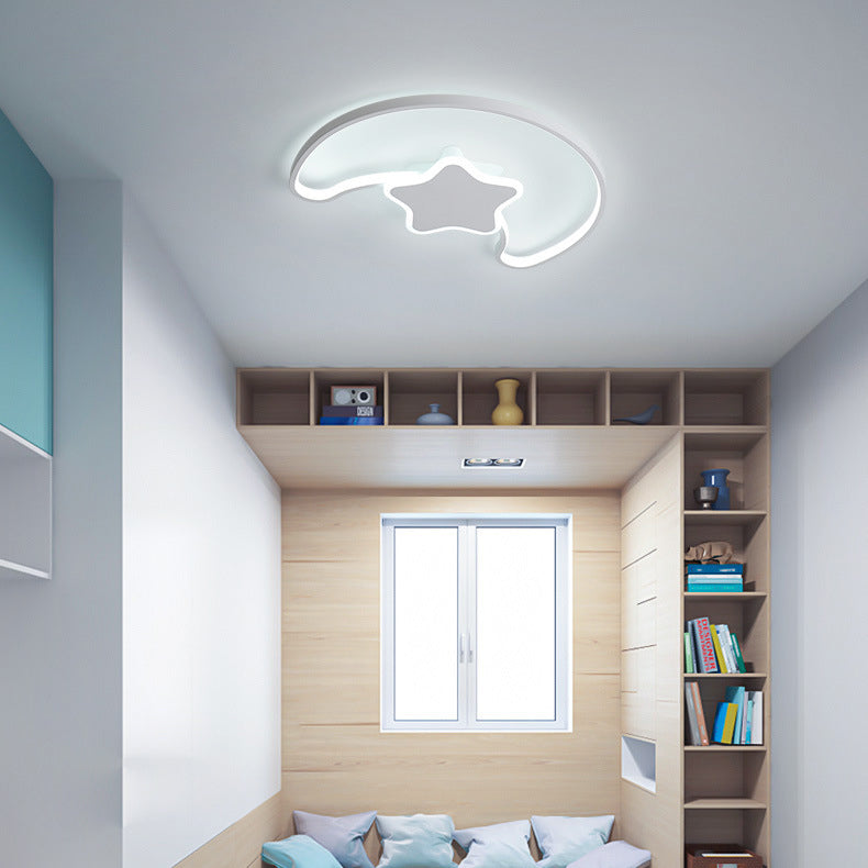 Plafonnier semi-encastré en fer acrylique LED contemporain créatif pour salon 