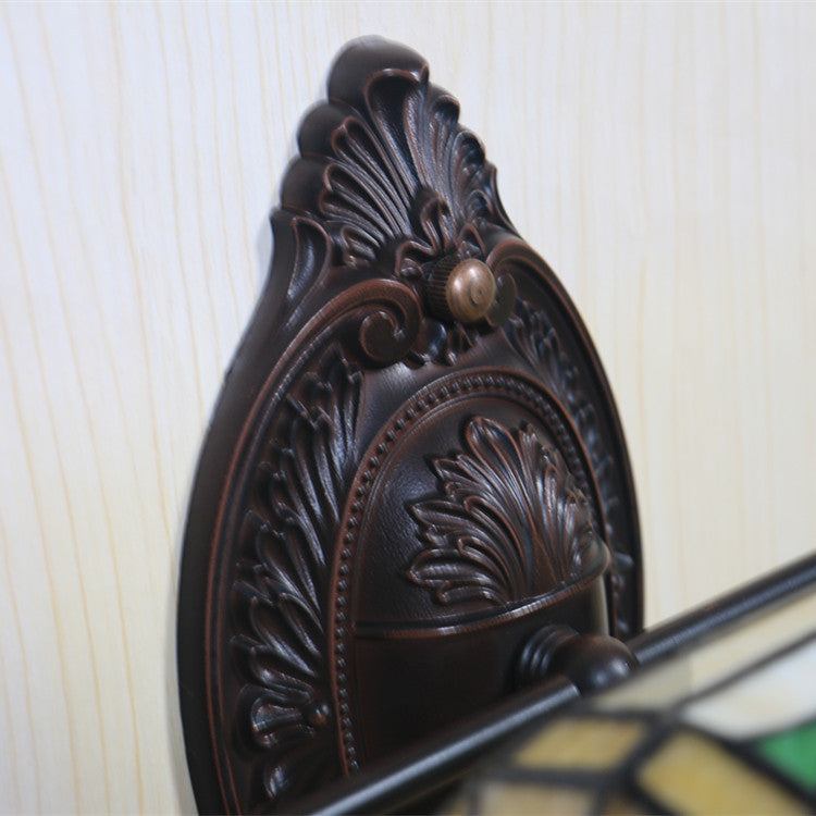 Traditionelle Tiffany Schmetterling Halbzylinder Zink Buntglas 1-Licht Wandleuchte Lampe für Wohnzimmer 