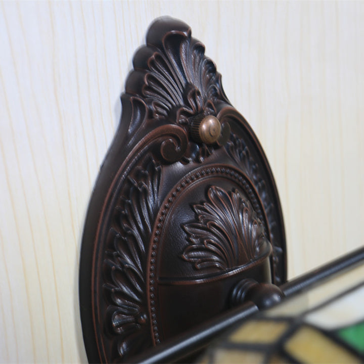 Traditionelle Tiffany Schmetterling Halbzylinder Zink Buntglas 1-Licht Wandleuchte Lampe für Wohnzimmer 