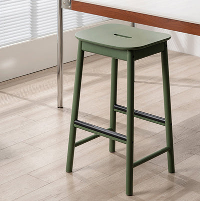 Repose-pieds rectangulaire en bouleau minimaliste moderne pour tabouret de bar pour salle à manger 