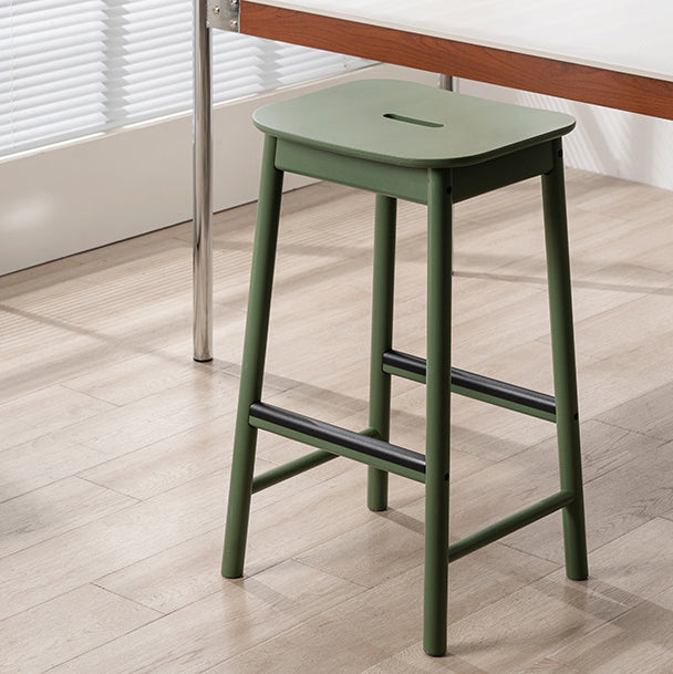 Repose-pieds rectangulaire en bouleau minimaliste moderne pour tabouret de bar pour salle à manger 