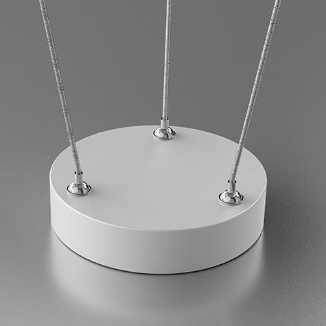 Couronne en cristal créative contemporaine, abat-jour rond PE, lustre LED pour chambre à coucher 