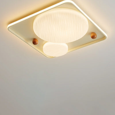 Plafonnier LED en aluminium fer plastique silicone carré rectangulaire rond modern simplicité pour salon 