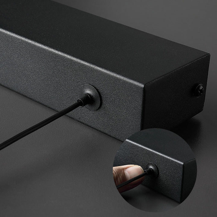 Lustre Suspendu Moderne Minimaliste Long en Aluminium et Acrylique à LED pour Salle à Manger 