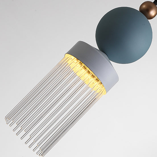 ثريا LED من الألومنيوم بتصميم غير منتظم عصري وزجاجي لقاعة المعيشة 