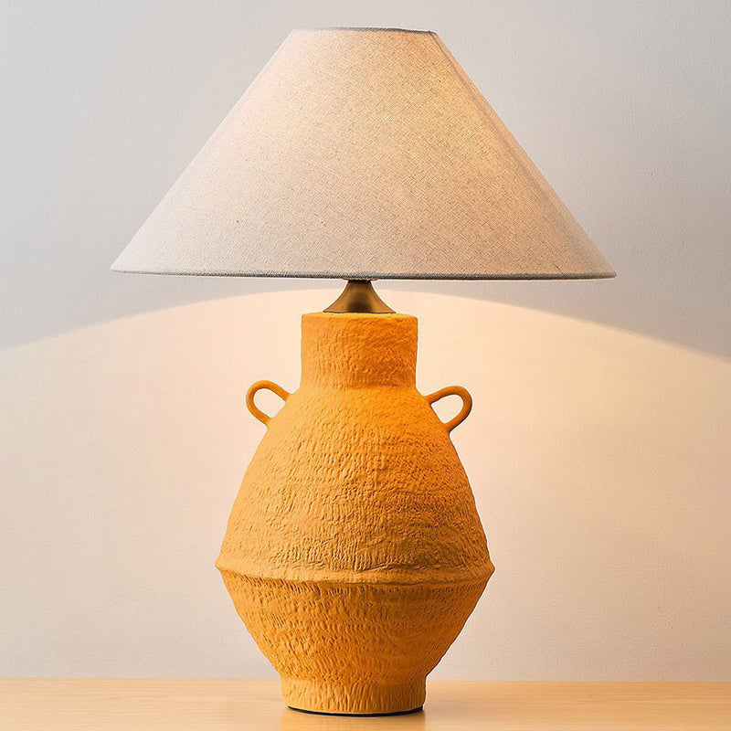 Traditionelle japanische Glaskeramik-Stoff-Tischlampe mit 1 Licht für Wohnzimmer 