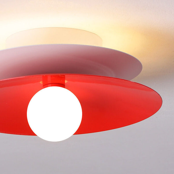 Moderne einfache Eisenscheibe Acryl-Lampenschirm LED-Deckenleuchte 