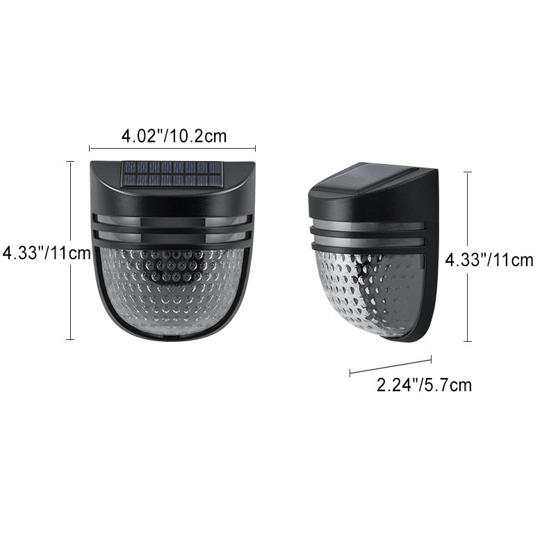 مصباح حائط LED عصري بسيط مقاوم للماء يعمل بالطاقة الشمسية مصنوع من ABS وPC بتصميم خلية نحل بيضاوي للاستخدام في الفناء الخارجي 