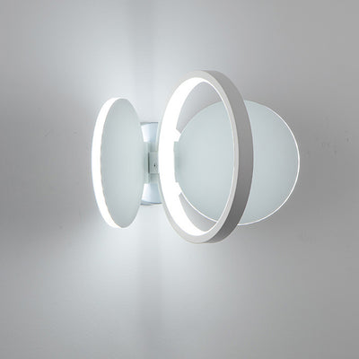 Moderna Minimalista Redonda de Aluminio Hierro Silicona Lámpara LED Aplique de Pared Para Dormitorio 