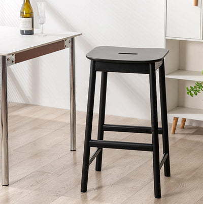 Repose-pieds rectangulaire en bouleau minimaliste moderne pour tabouret de bar pour salle à manger 