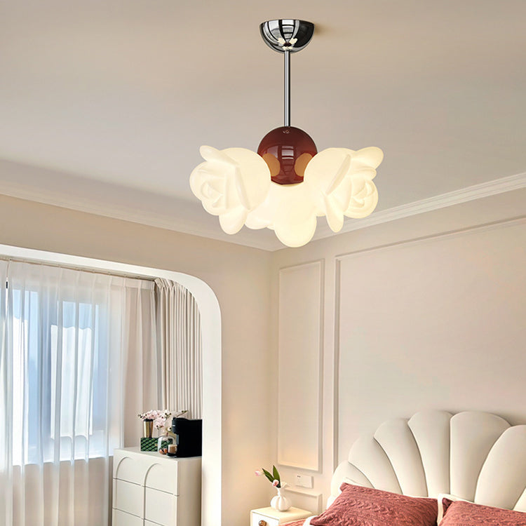 Plafonnier LED semi-encastré en fer PE orbe rose créatif contemporain pour salon 