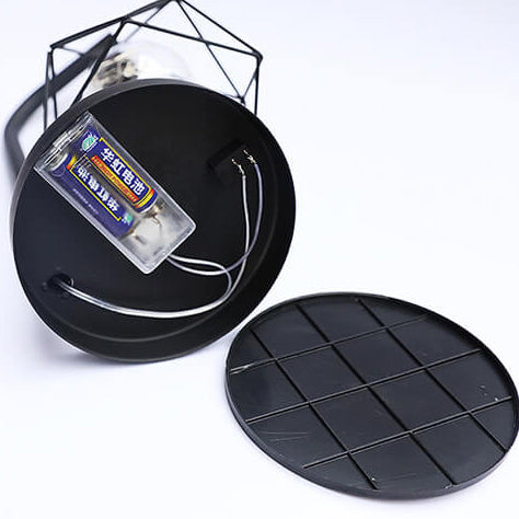 Lámpara de Mesa de 1 Luz USB de Batería de Hierro con Diamante Decorativo Moderno 