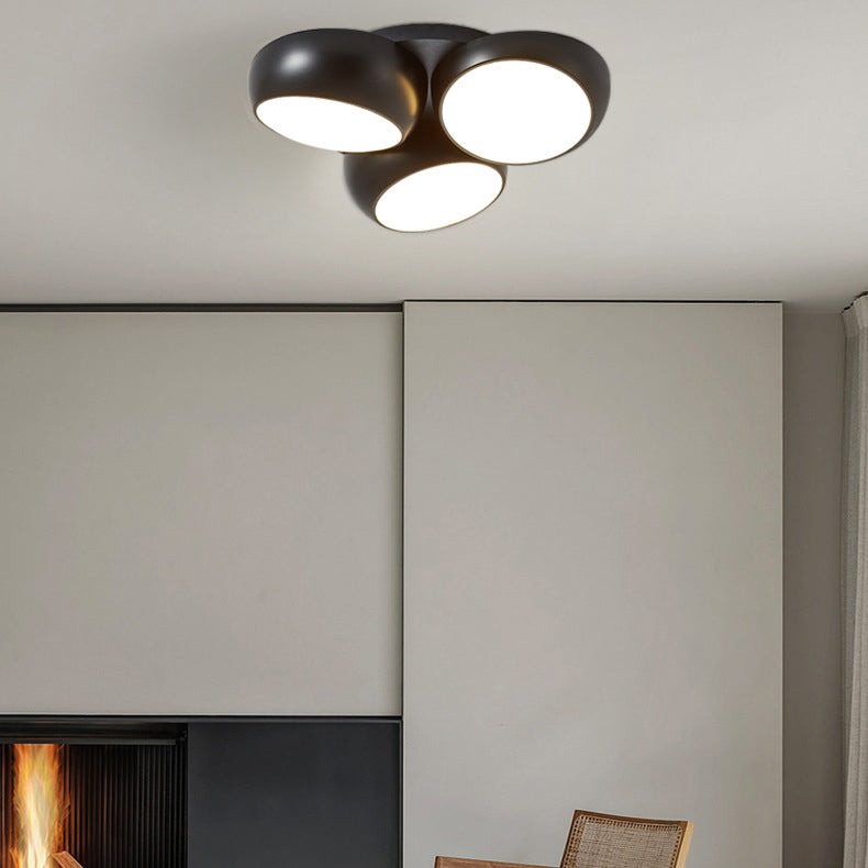 Luz de techo LED empotrada redonda de combinación minimalista moderna de hierro y plástico para sala de estar 