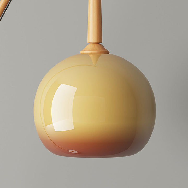 Traditionelle Vintage Orb Eisenglas 1-Licht Stehlampe für Schlafzimmer 