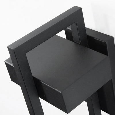 Lámpara Aplique de Pared LED de Acero Inoxidable Rectangular Minimalista Moderna Para Patio Exterior 