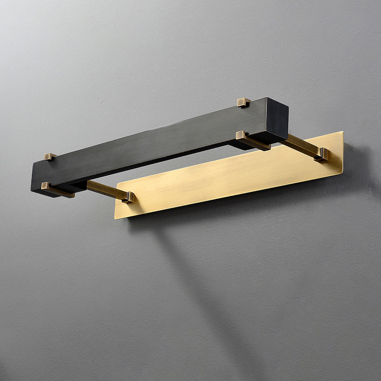 Zeitgenössische Luxus-Antik-Messing-Streifen 2-Licht Spiegel Front Wandleuchte Lampe für Badezimmer 