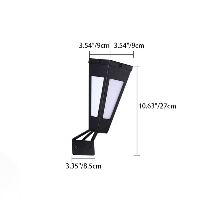 Zeitgenössische industrielle intelligente Sensor LED Solar wasserdichte Wandleuchte Lampe für Terrasse im Freien 