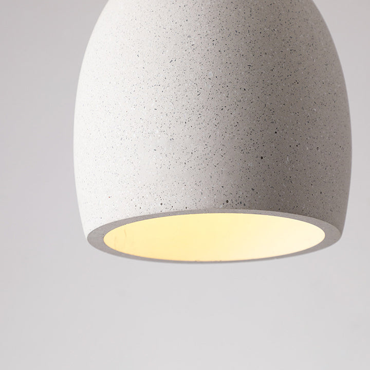 Traditional Japanese Cement Solid Wood Circle 1-Light Pendant Light For Dining Room