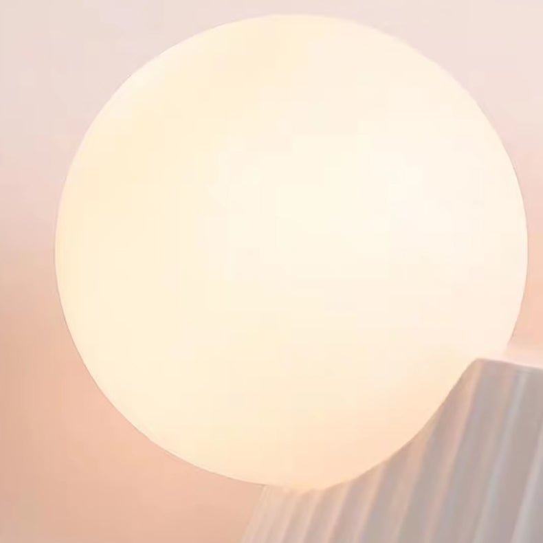 Moderne minimalistische runde Tischkugel Harz PE 2-Licht Wandleuchte Lampe für Schlafzimmer 