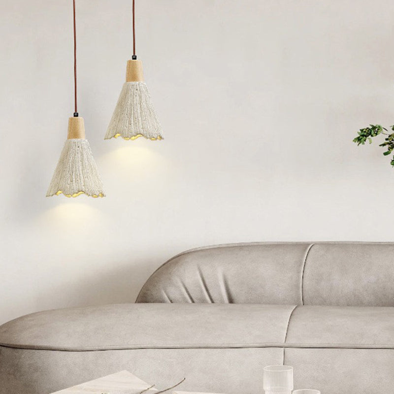 Contemporain Bar à Parapluies Scandinave Ciment Texturé Suspension 1 Lumière Pour Salon 