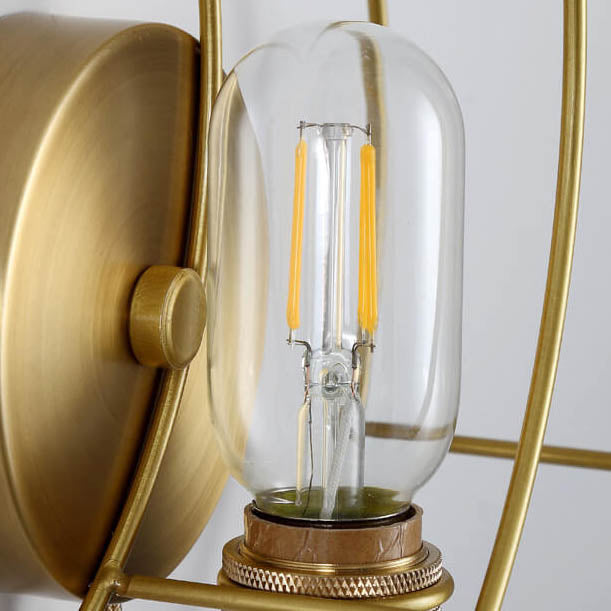 Moderne Mid-Century Mond Kupfer 1-Licht Wandleuchte für Wohnzimmer 