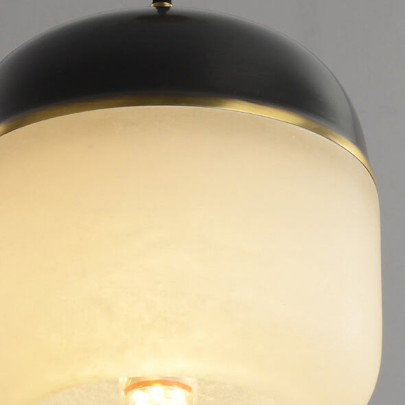 New Chinese Modern Round Lucite Copper 1/3 Light Chandelier