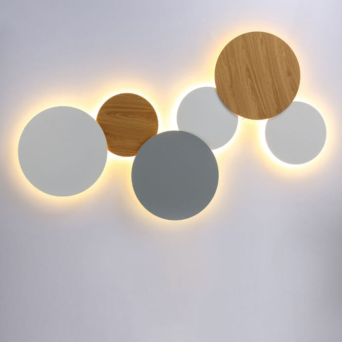 Moderne minimalistische runde Eclipse Eisen LED Wandleuchte Lampe für Wohnzimmer 
