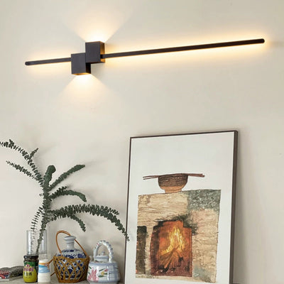 Moderne minimalistische Streifen Rechteck Eisen Aluminium LED Wandleuchte Lampe für Wohnzimmer 