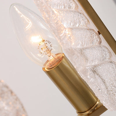 Zeitgenössische Luxus Kupfer Glas Lassen Banana Leaf 1/2 Licht Wand Leuchte Lampe Für Wohnzimmer