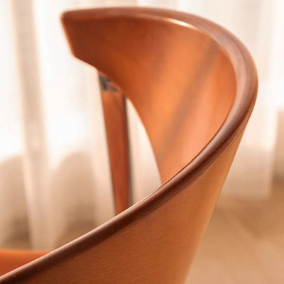 Chaise de salle à manger contemporaine rétro en bois de hêtre, fer, velours, éponge carrée avec dossier incurvé pour salle à manger 