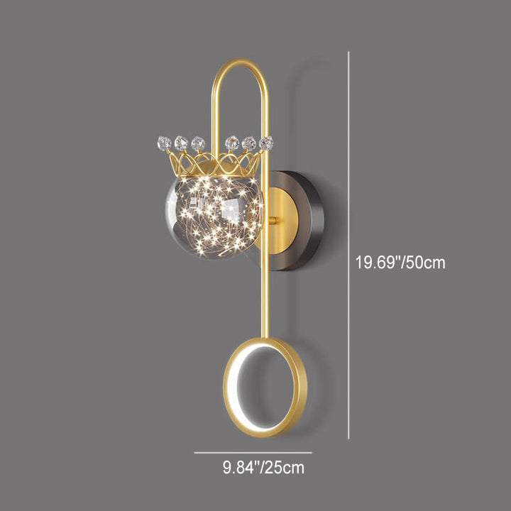 Applique murale LED en fer et aluminium créatif contemporain pour chambre 