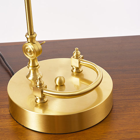 Lámpara de mesa de 1 luz con base de madera maciza y vidrio curvado vintage tradicional para estudio 