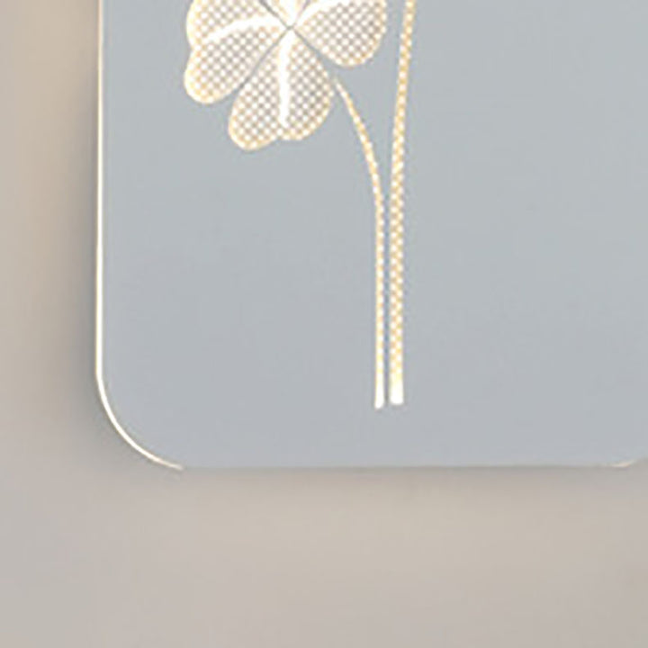Zeitgenössische kreative LED-Wandlampe aus Acryl, Aluminium und Eisen mit Hirsch- und Ginkgodesign für das Schlafzimmer 